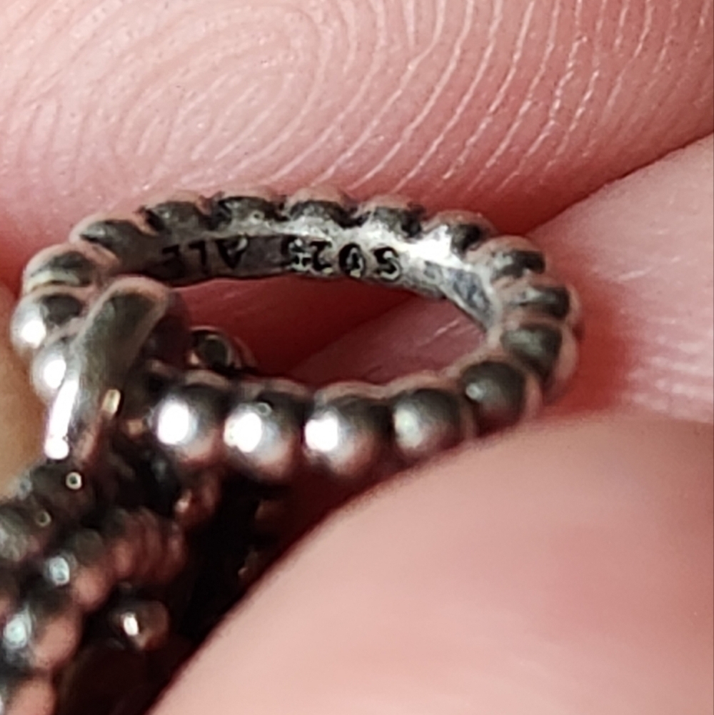 Pandora October Petal Pink Heart Dangle Sterling Silver Charm - Picture 5 of 7